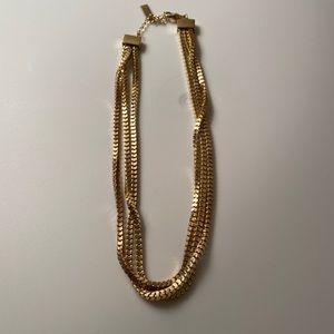 Baublebar gold box chain 3-strand layered necklace
